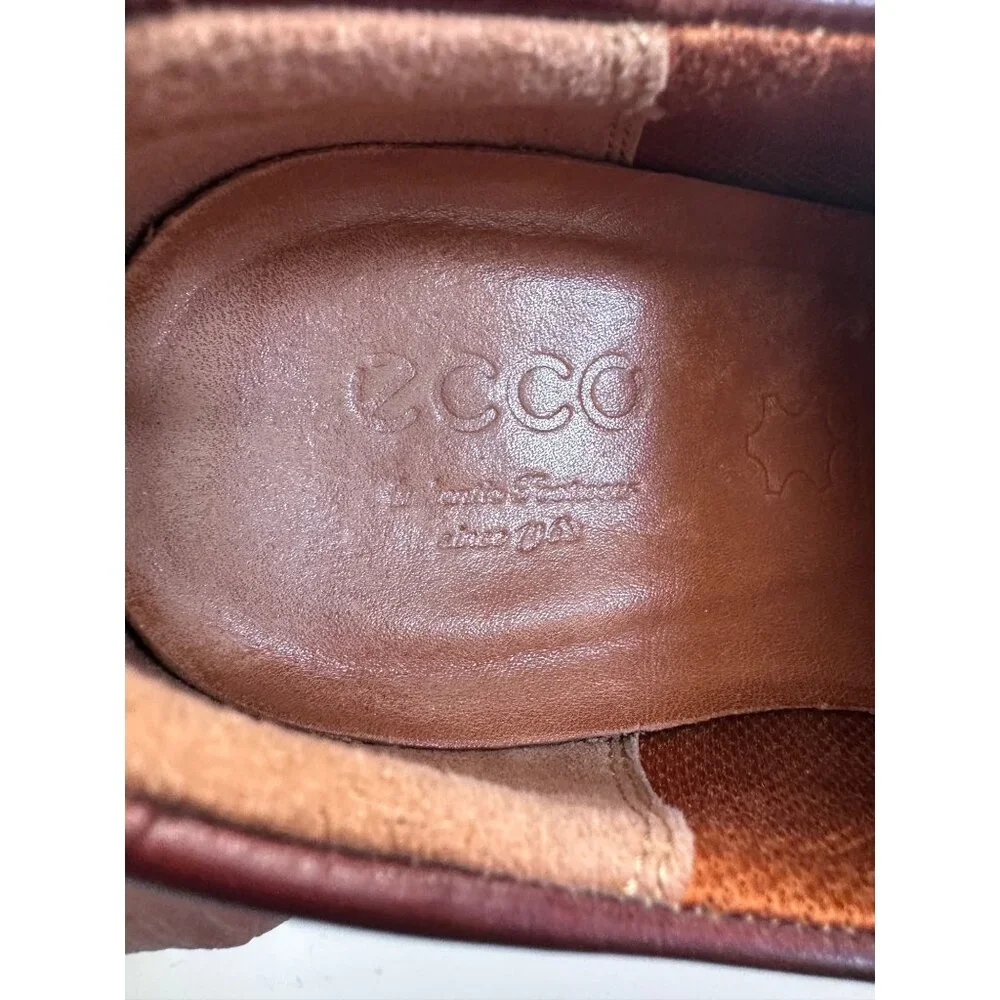 Ecco Shoe Mens 41 US 7 7.5 Cairo Cap Toe Oxford Dress Comfort Lace Up‎ Shoes